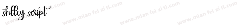 shlley script字体转换